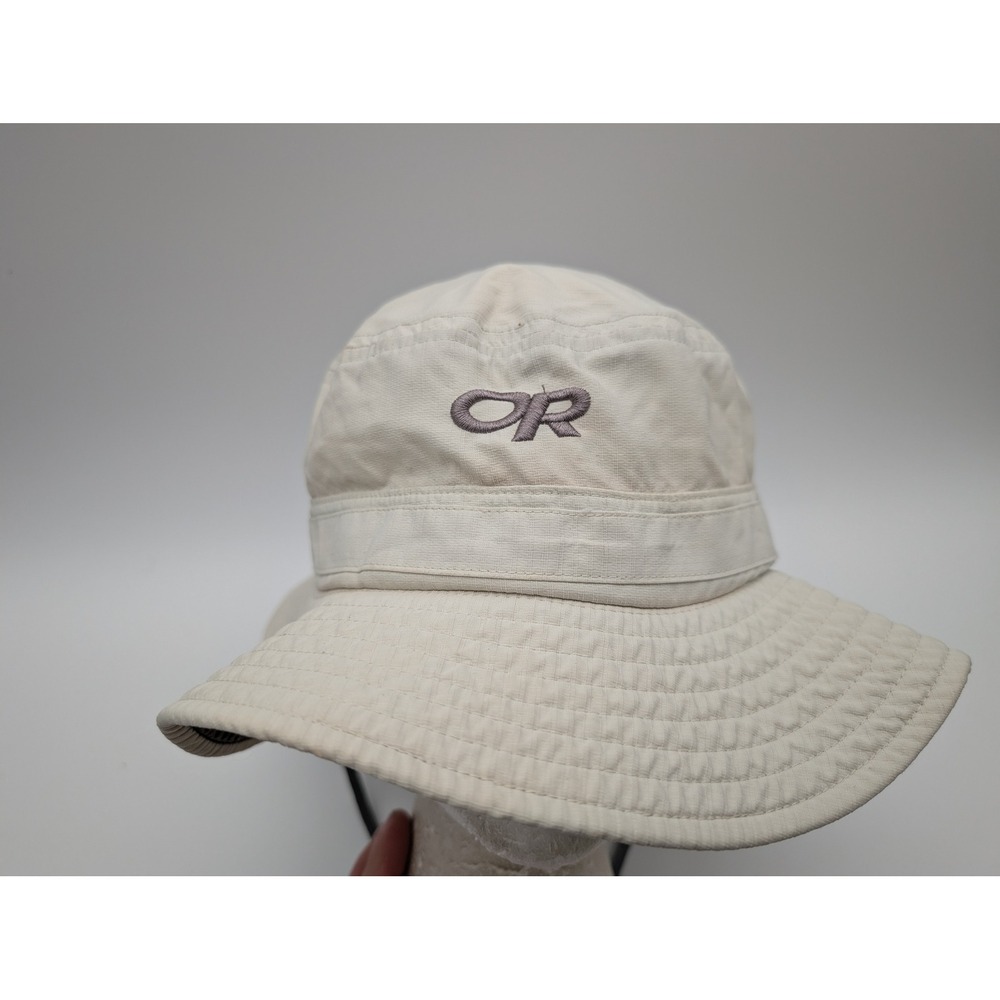 Outdoor Research Sun Bucket Hat Tan UPF 50+ Adjustable Chin Strap Size L